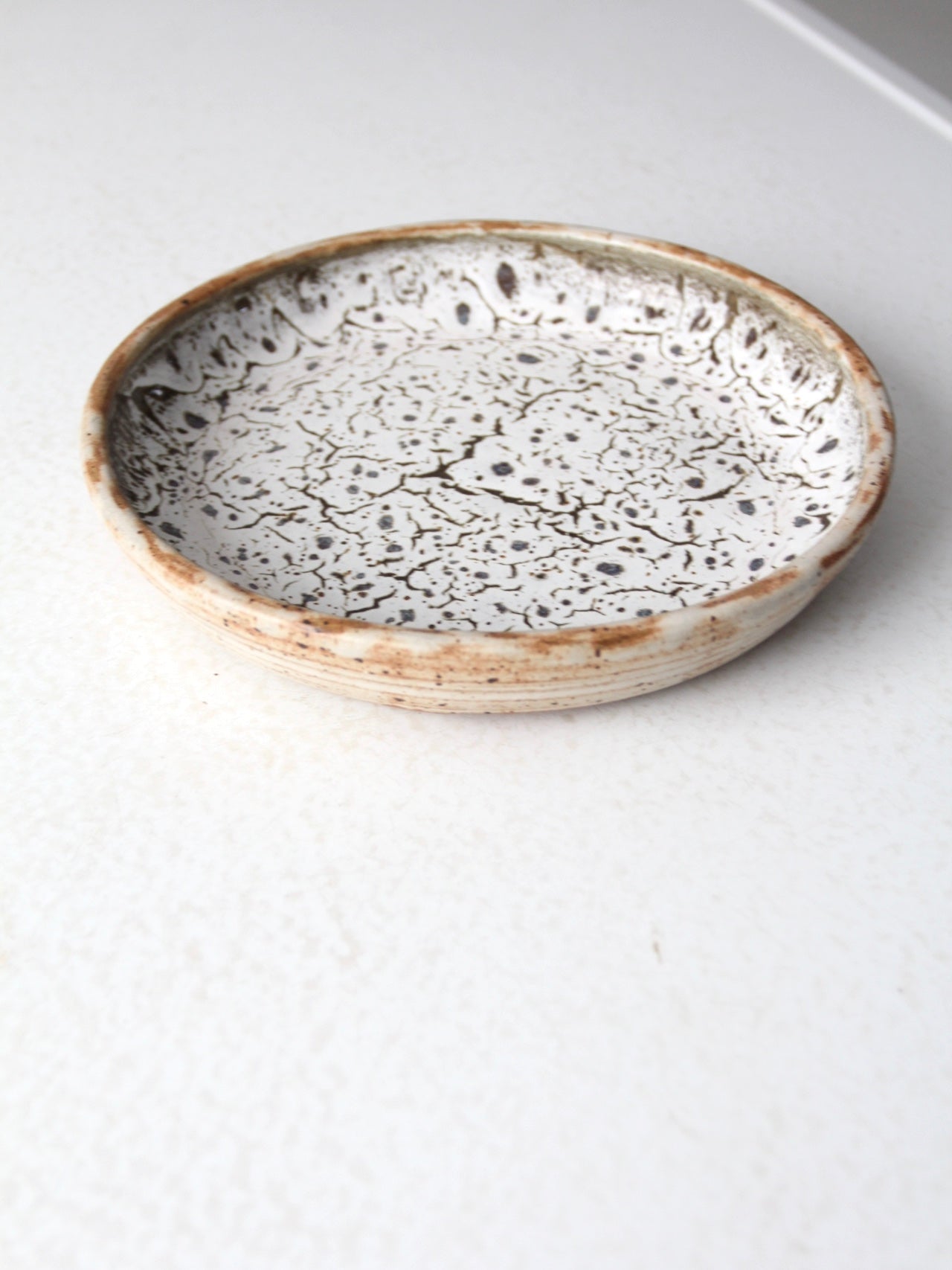 1970s signed studio pottery plate