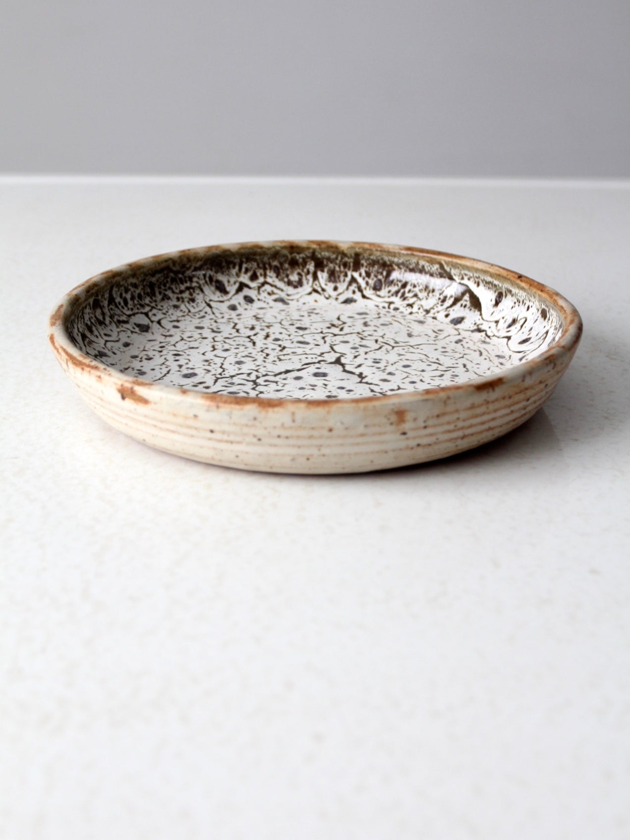 1970s signed studio pottery plate