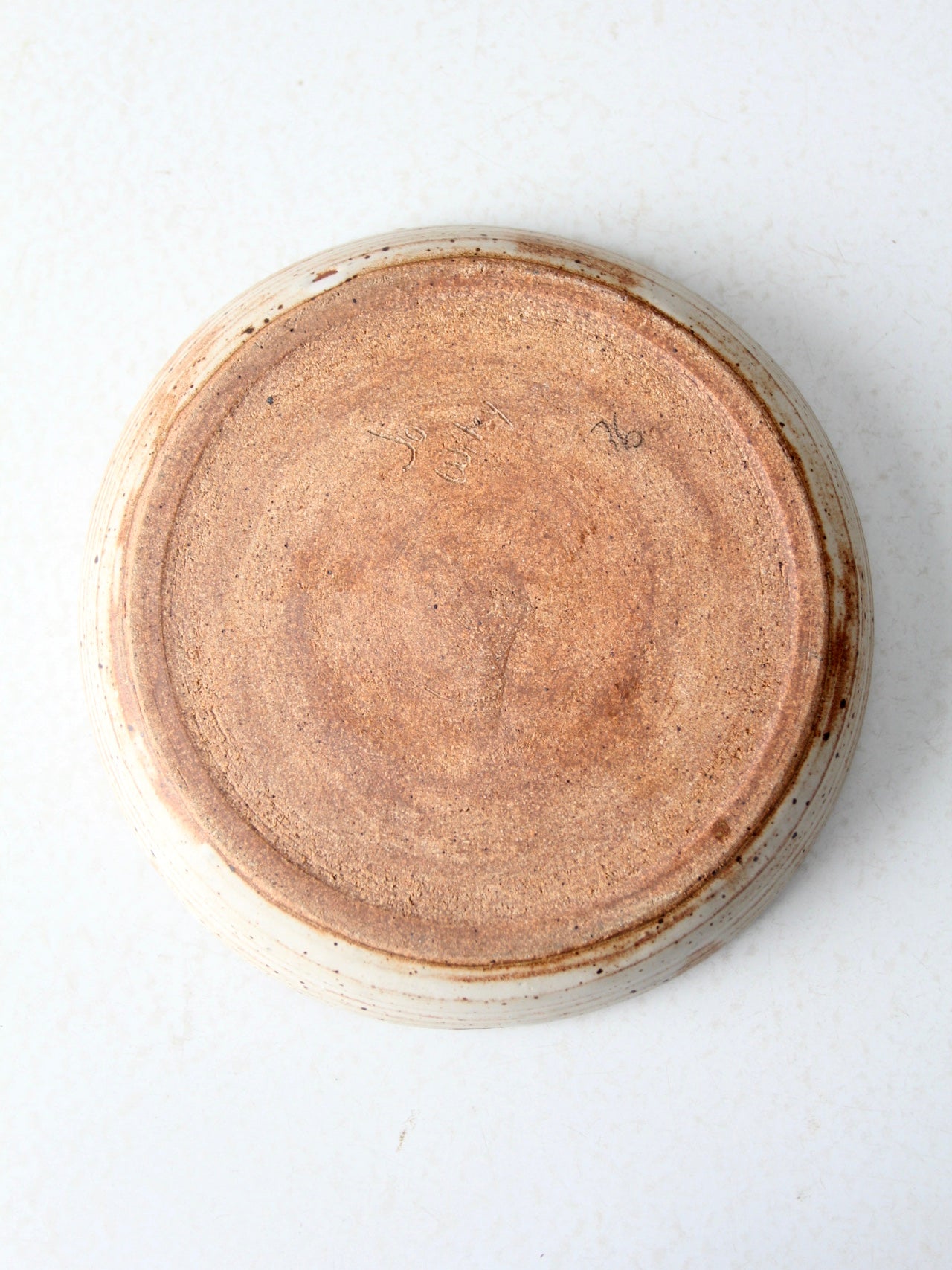 1970s signed studio pottery plate