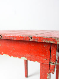 antique red desk with money drawer