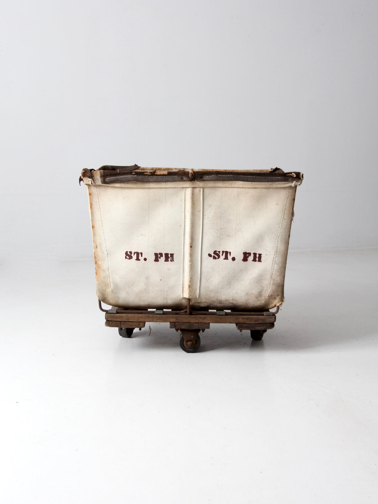 vintage Dandux industrial laundry cart