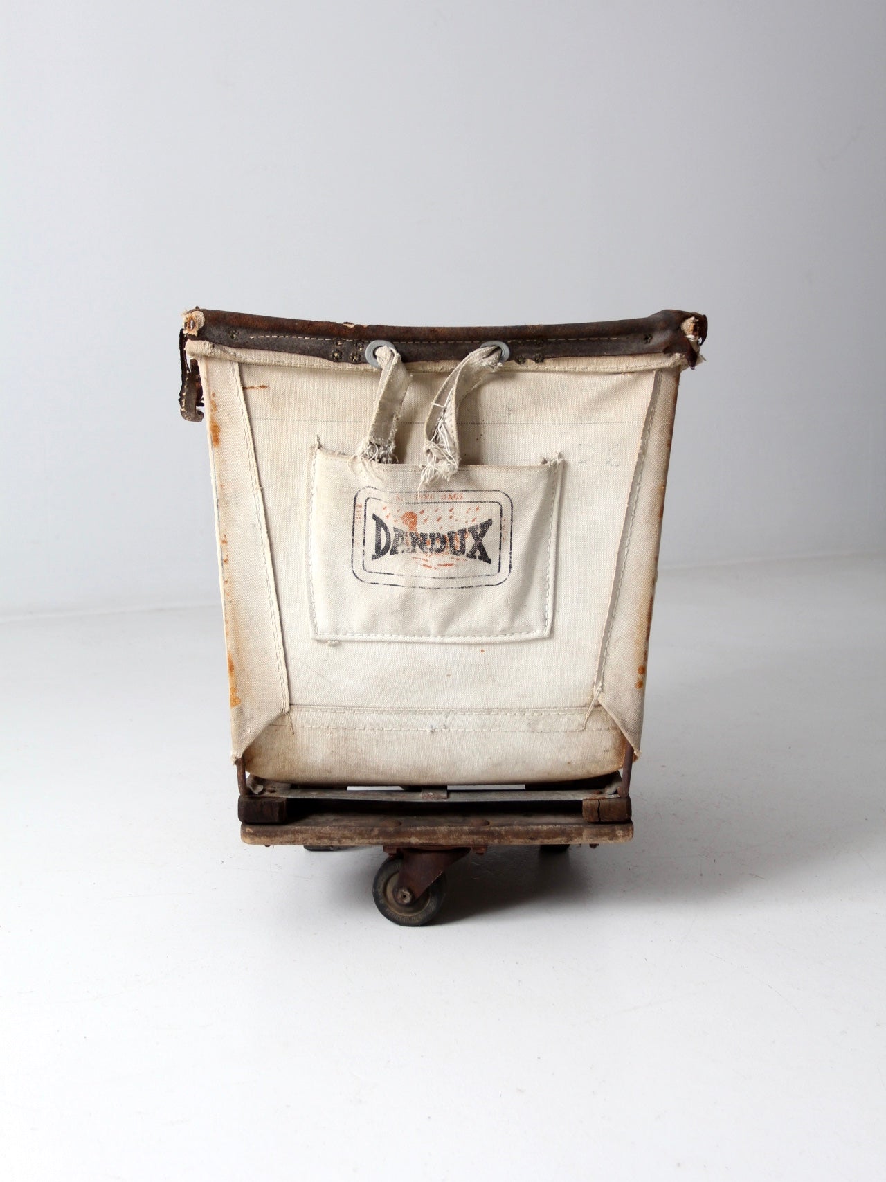 vintage Dandux industrial laundry cart