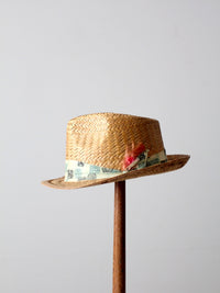 vintage straw fedora