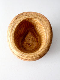 vintage straw fedora