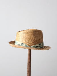 vintage straw fedora
