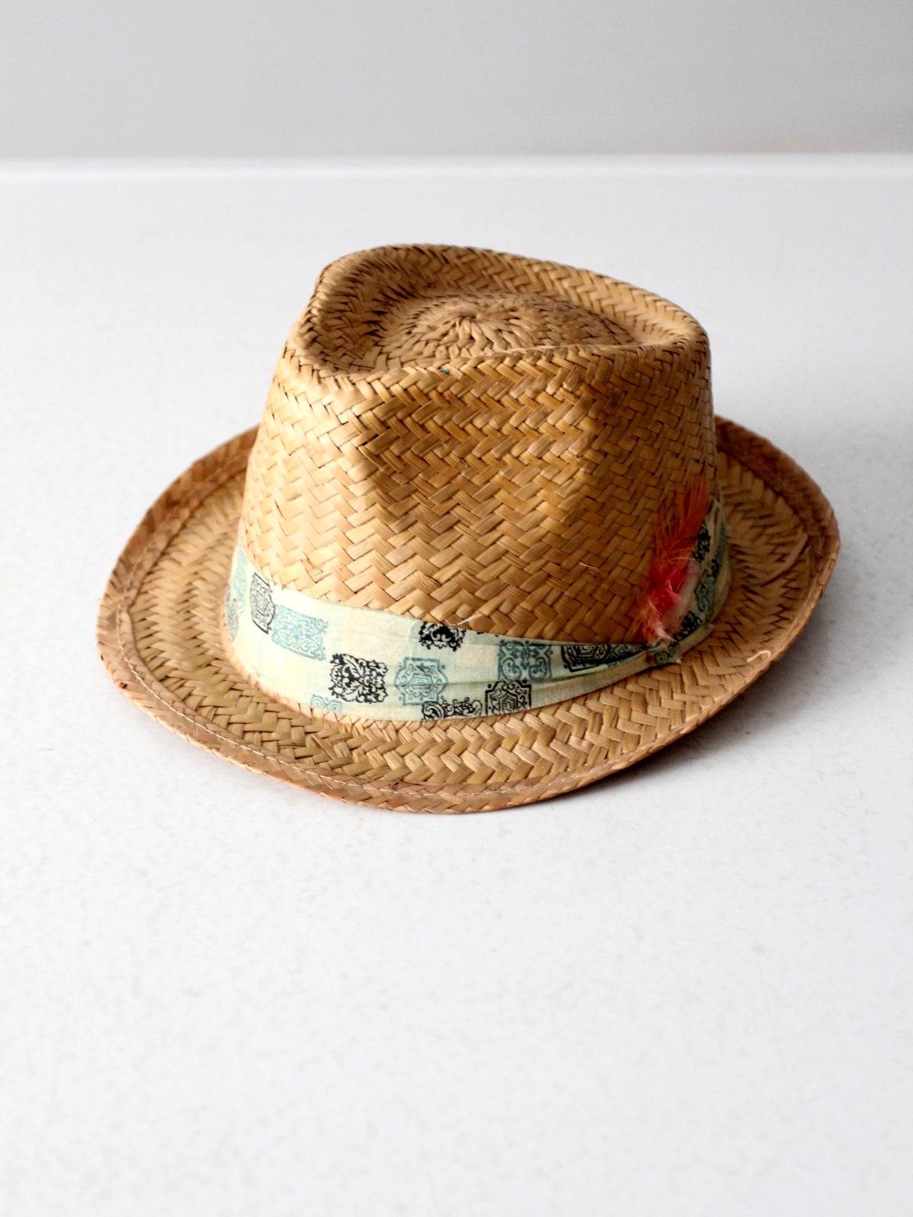 vintage straw fedora
