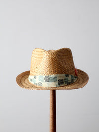 vintage straw fedora