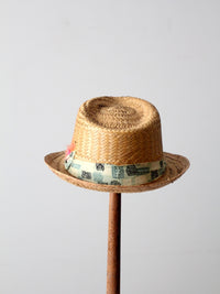 vintage straw fedora