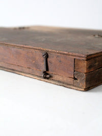 wood case with tools