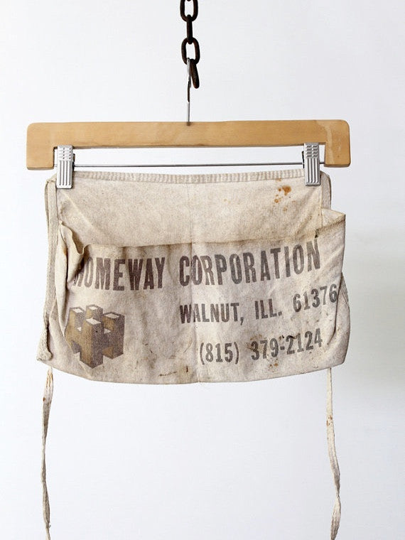 vintage work apron