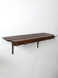 vintage coat rack wall shelf