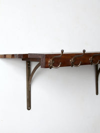 vintage coat rack wall shelf
