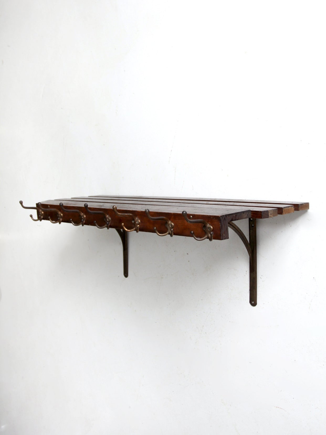 vintage coat rack wall shelf