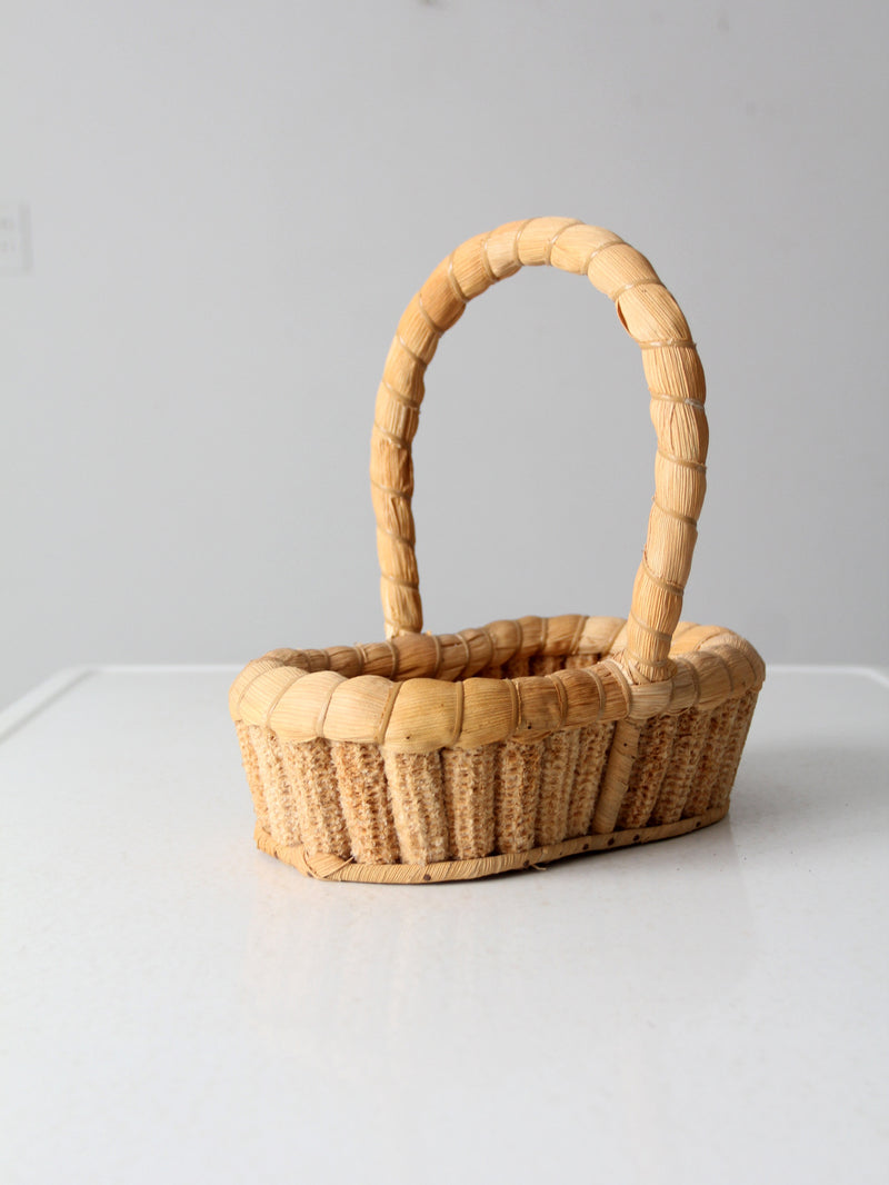 vintage corn cob basket