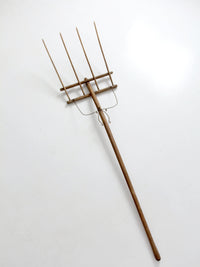 antique primitive hay fork