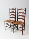 Tell City Chair Company rush seat dining chairs pair