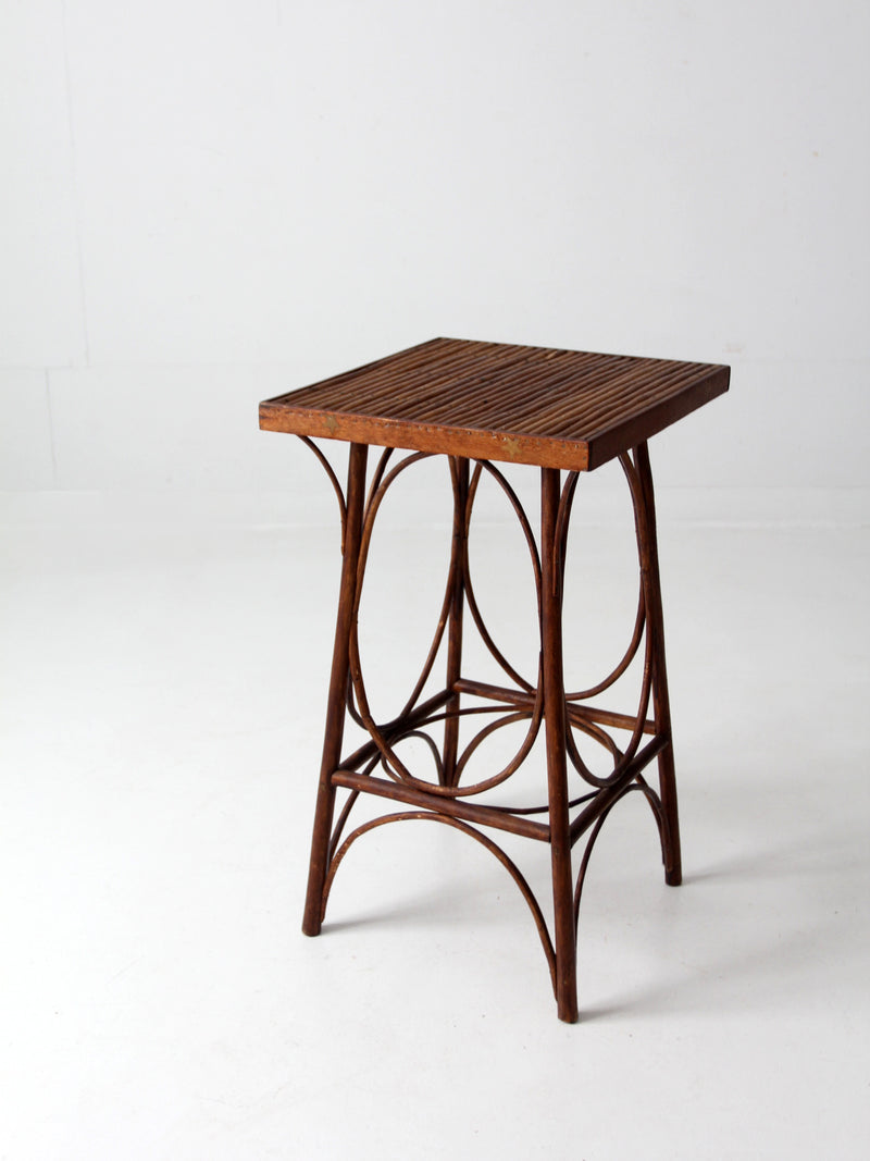 antique rustic side table