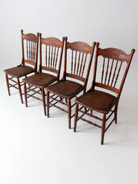 antique pressed back dining chairs set of 4