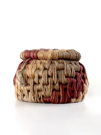 vintage coiled rope basket by Ruth Lescohier