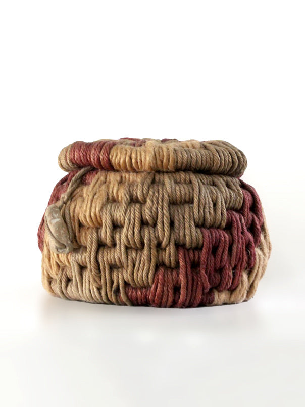 vintage coiled rope basket by Ruth Lescohier