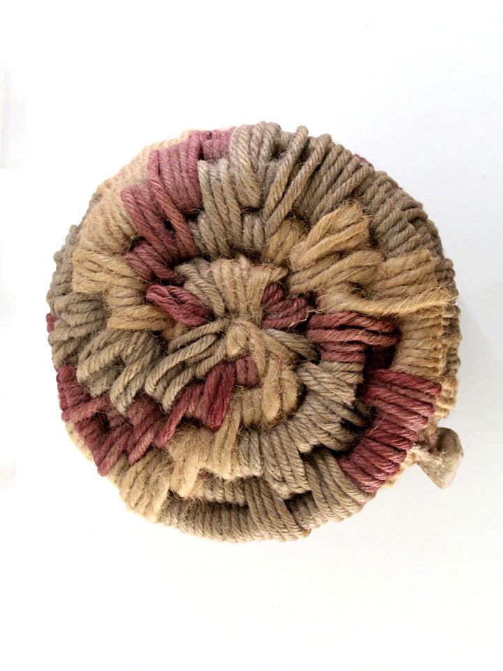 vintage coiled rope basket by Ruth Lescohier