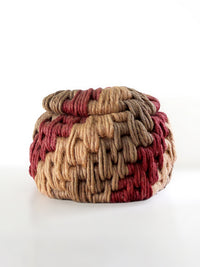vintage coiled rope basket by Ruth Lescohier