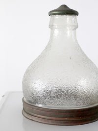 pair of vintage holophane style prismatic glass pendant light shades