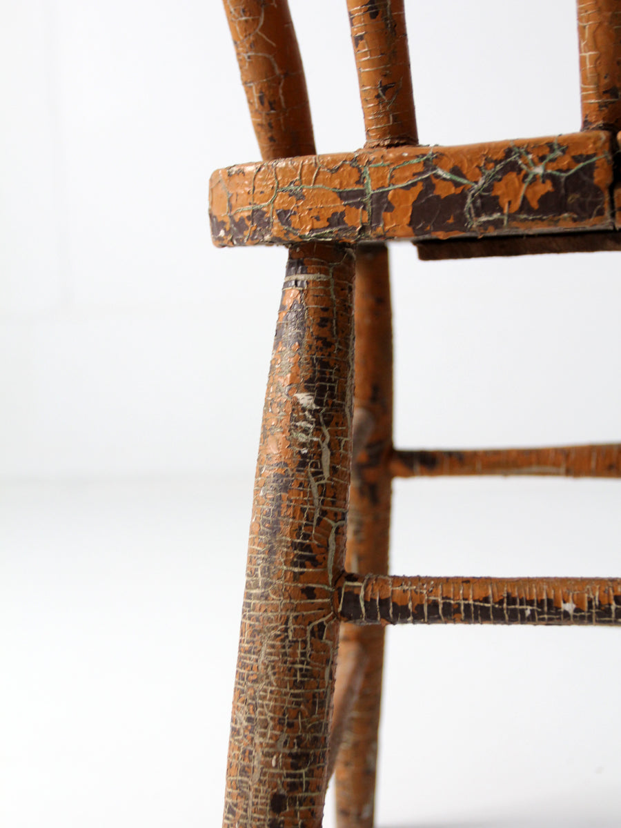 antique primitive farmhouse spindle back chair