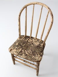 antique primitive spindle back chair