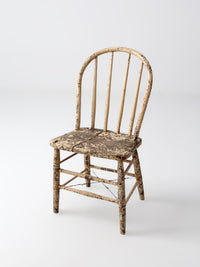 antique primitive spindle back chair