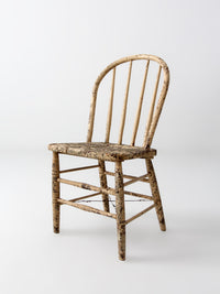 antique primitive spindle back chair