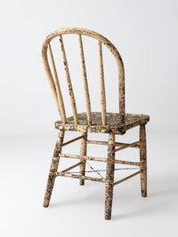 antique primitive spindle back chair