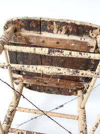 antique primitive spindle back chair