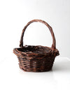 vintage wicker handle basket