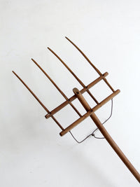 antique primitive hay fork