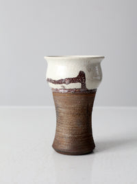 vintage 1970s Mud Junction Pottery Vase
