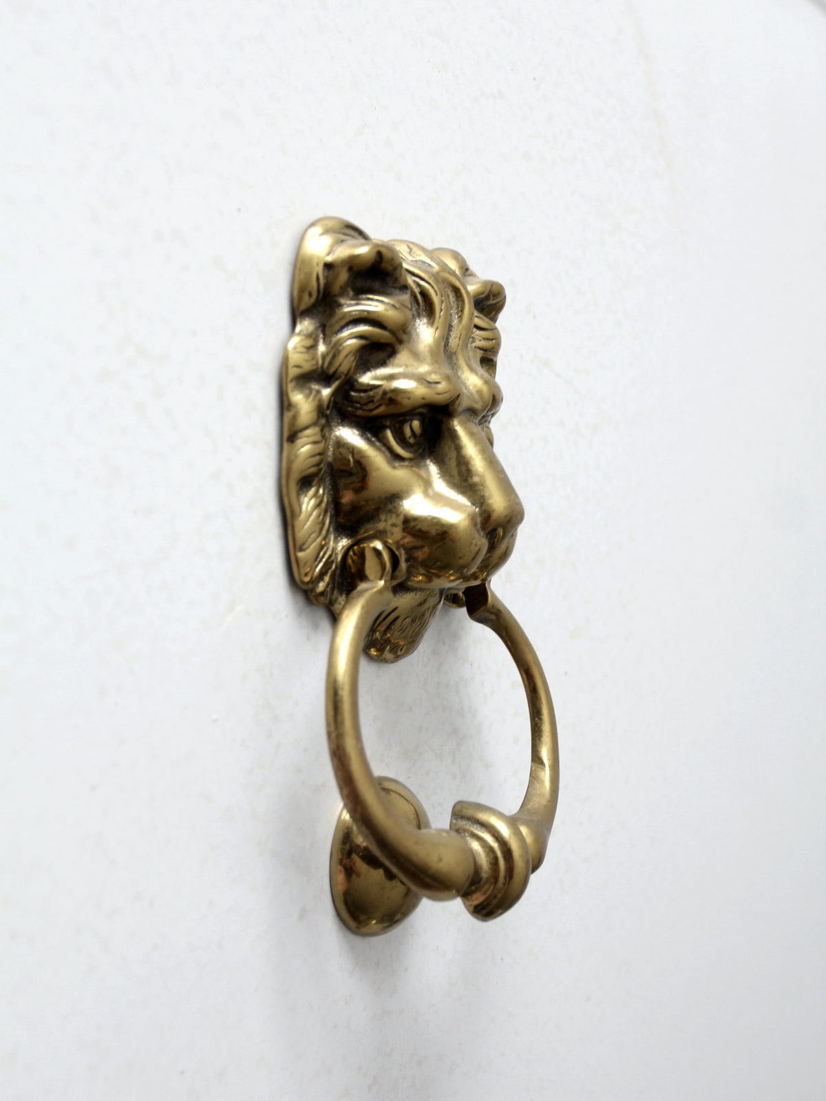 vintage brass lion door knocker