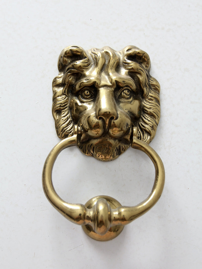 vintage brass lion door knocker