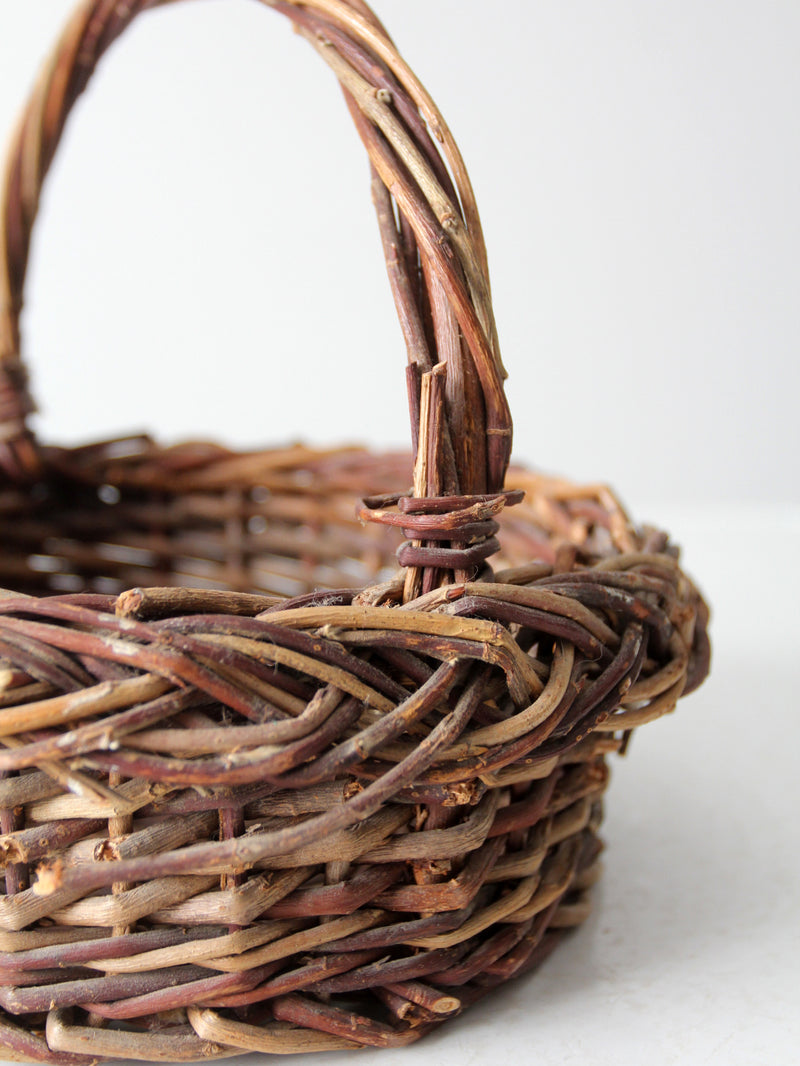 vintage rustic wicker basket