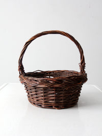 vintage wicker handle basket