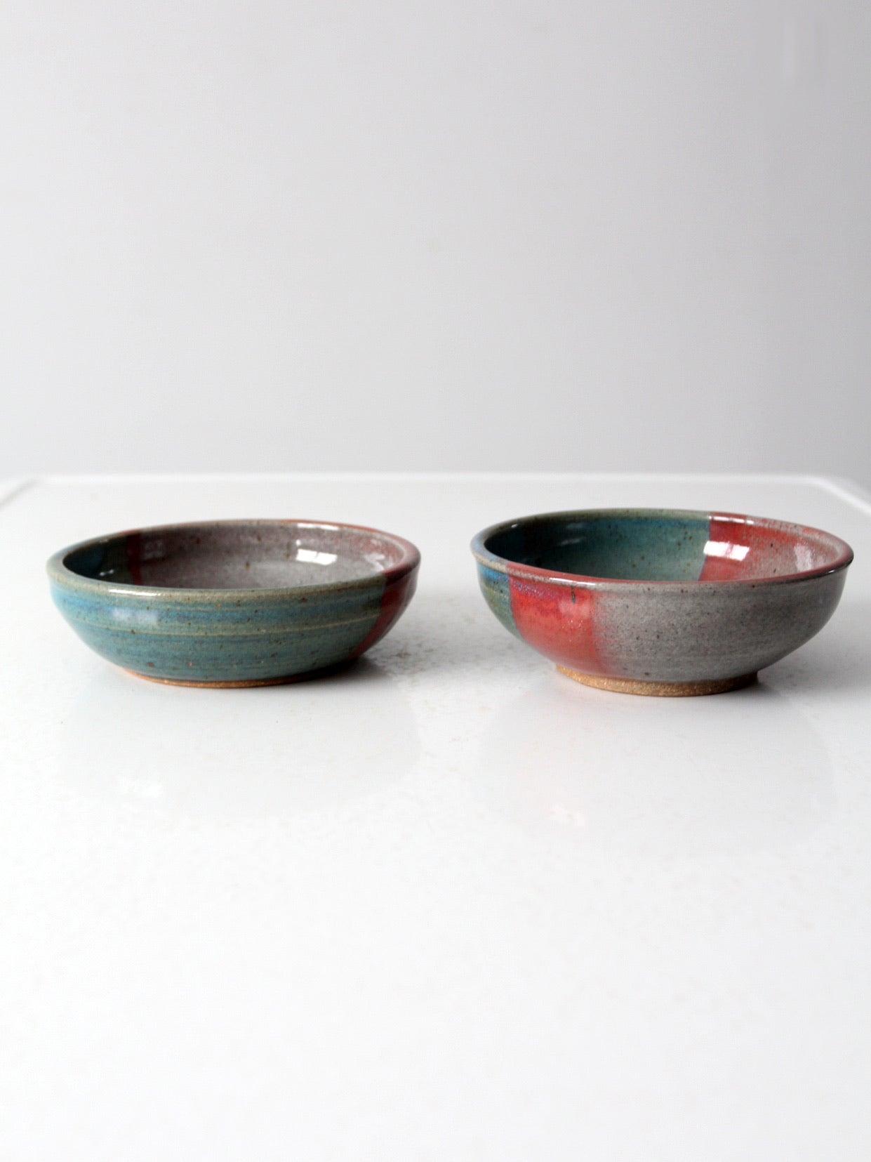 vintage studio pottery bowls pair