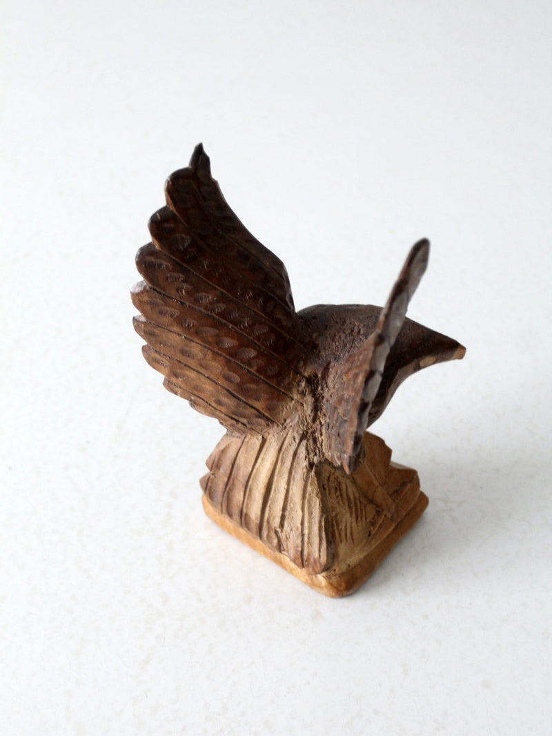 vintage hand carved eagle