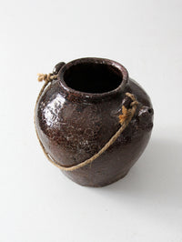 antique American earthenware pot