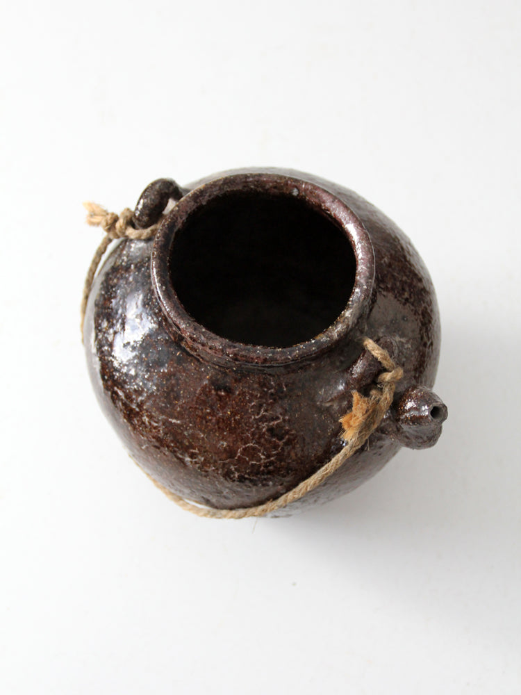antique American earthenware pot