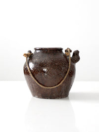 antique American earthenware pot
