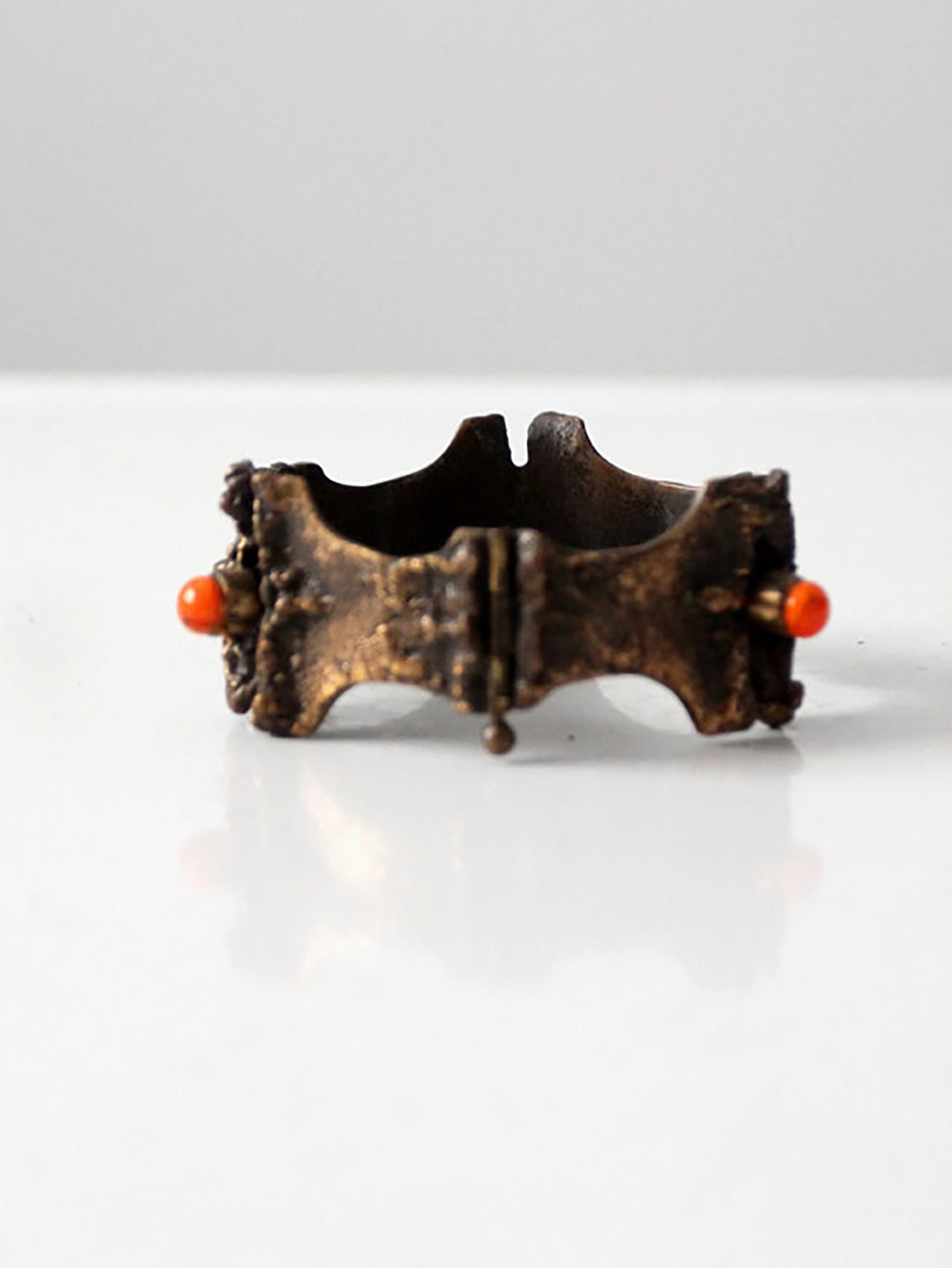 1970s Brutalist bronze cuff bracelet