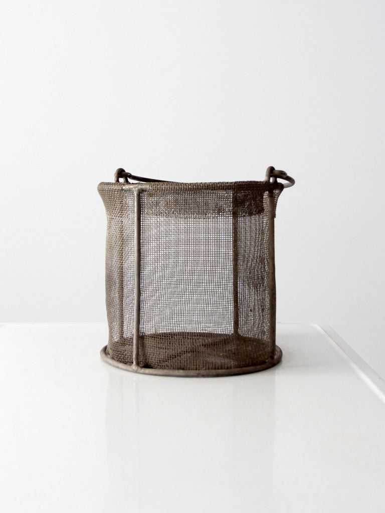 vintage wire mesh basket