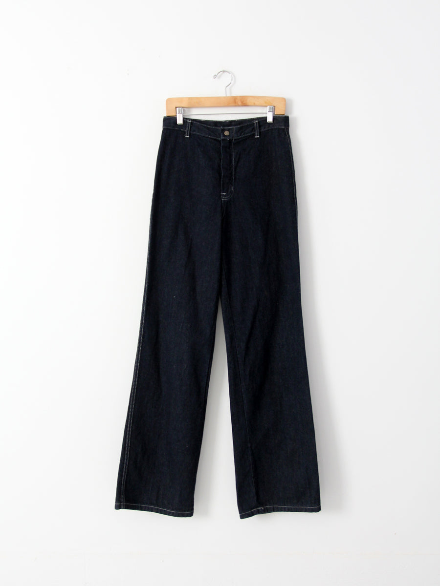 vintage 1970s Yes high-waisted wide leg jeans | 30 x 35