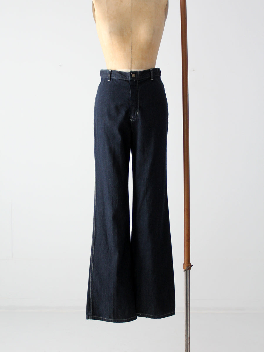 vintage 1970s Yes high-waisted wide leg jeans | 30 x 35