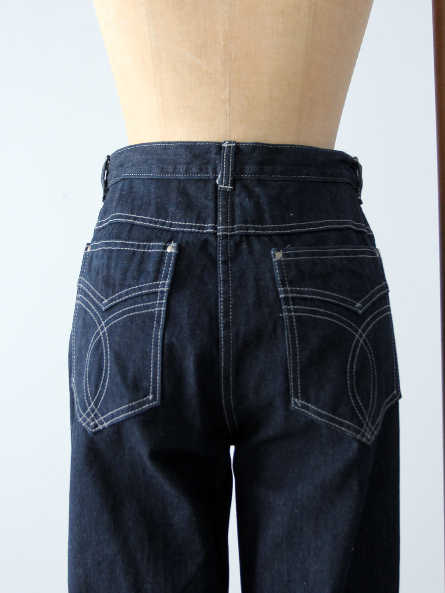 vintage 1970s Yes high-waisted wide leg jeans | 30 x 35